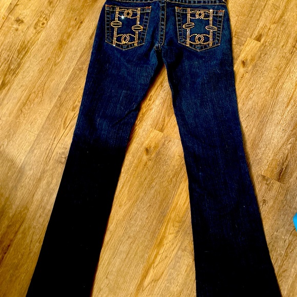 BEBE blue jeans like new condition size 25 - Picture 3 of 3